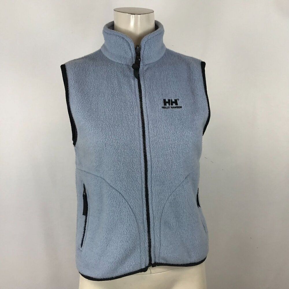 VINTAGE HELLY HANSEN ~ WOMENS XS ~ BLUE FLEECE VEST ~ MADE USA